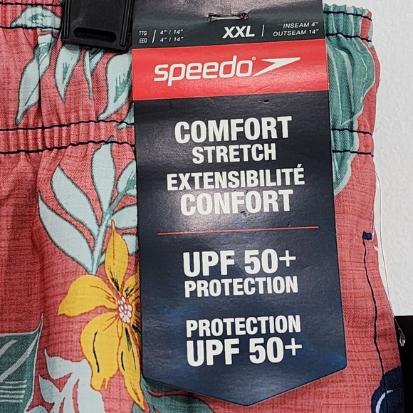 Speedo Men's Hawaiian Floral Redondo Volley Swim Trunks - XXL - Picture 8 of 9